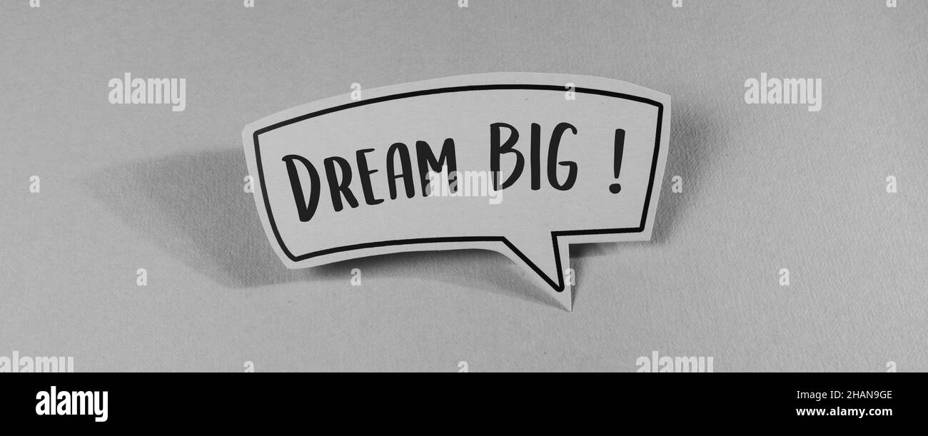 Close Up Of Dream Big Word Business Concept Idea Stock Photo Alamy