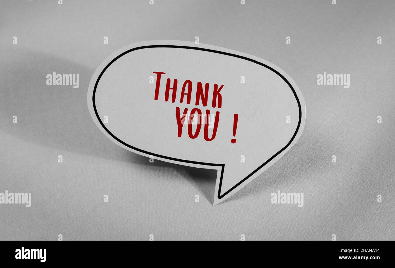 Close up of Thank You Word , Thanks Concept Idea Stock Photo - Alamy