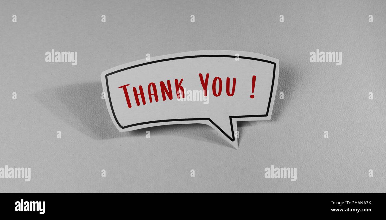 Close up of Thank You Word , Thanks Concept Idea Stock Photo - Alamy