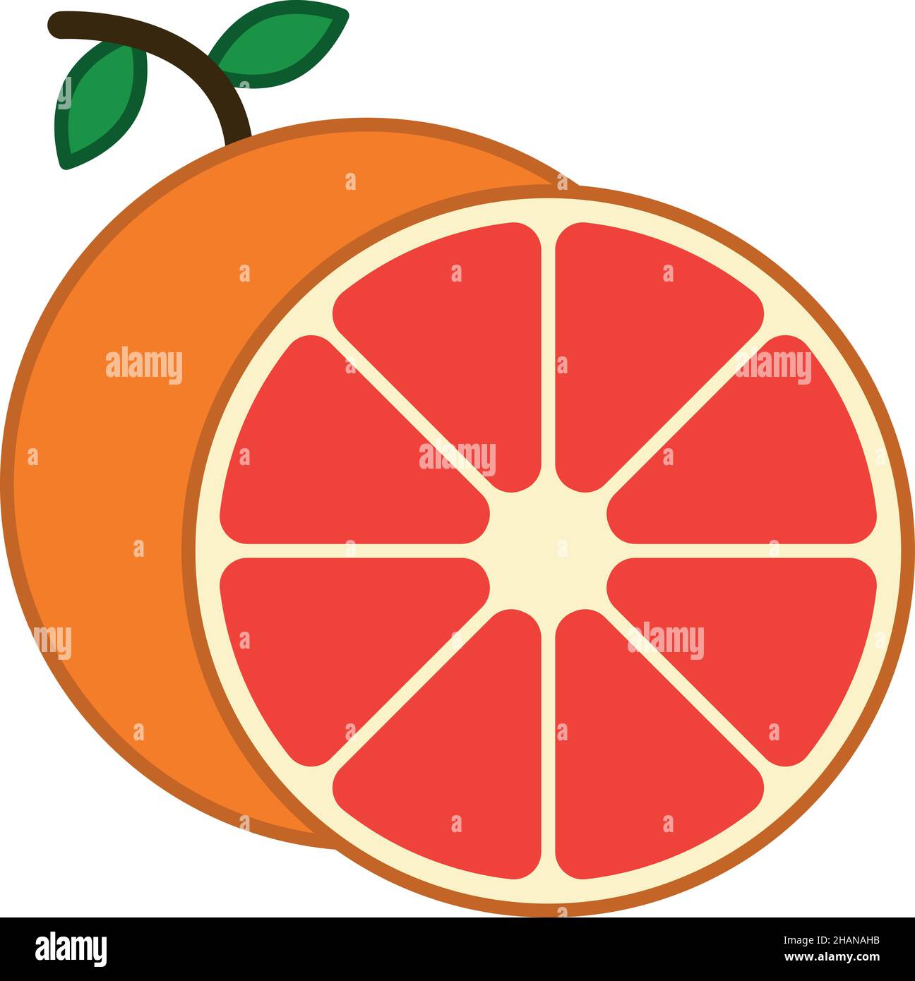 Grapefruit Filled Outline Icon Fruit Vector Stock Vector Image & Art