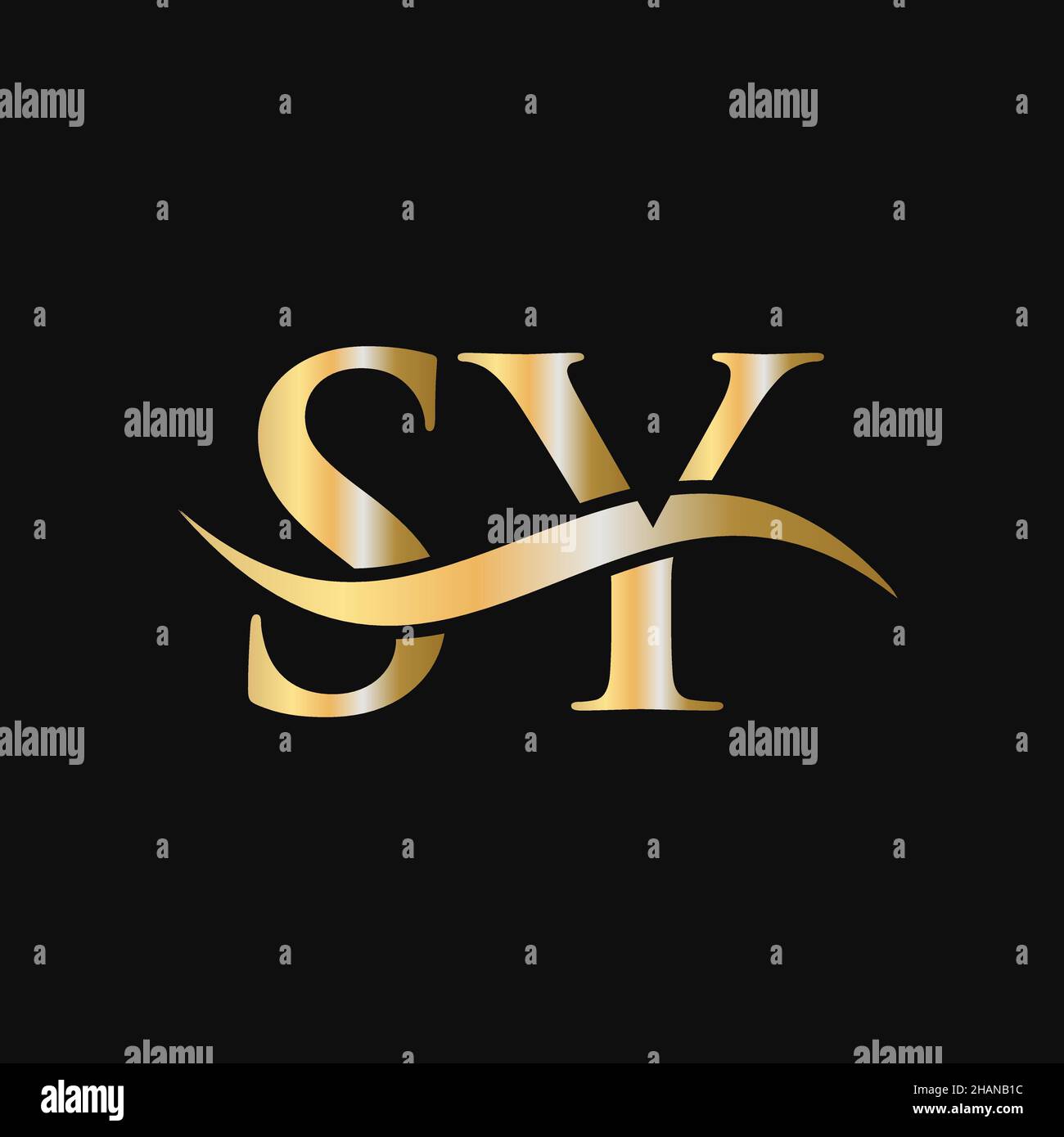Letter SY Logo Design Template. SY, S Y Letter Logo Modern, Flat ...