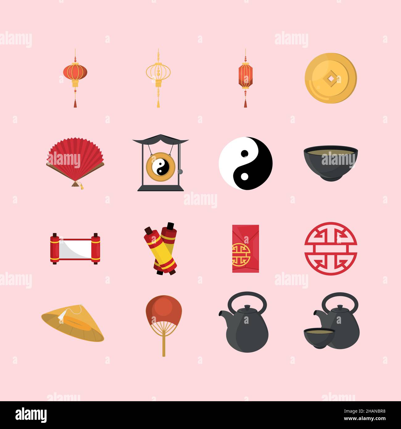 set chinese culture Stock Vector Image & Art - Alamy