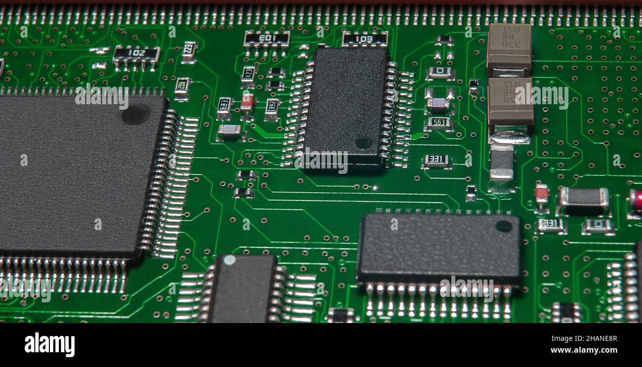 printed circuit board with active and passive surface mounted
