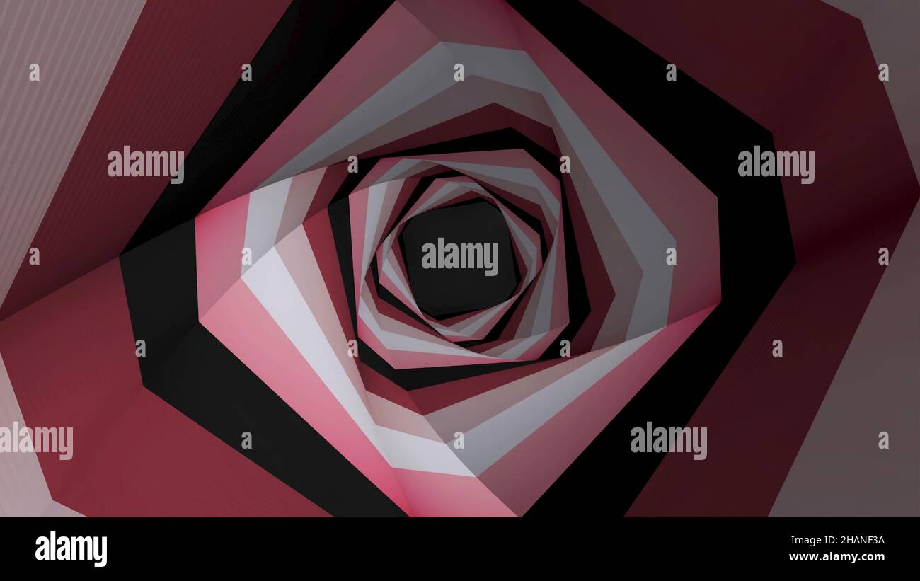 Moving through straight spiral color tunnel. Looped animation. Rotating ...