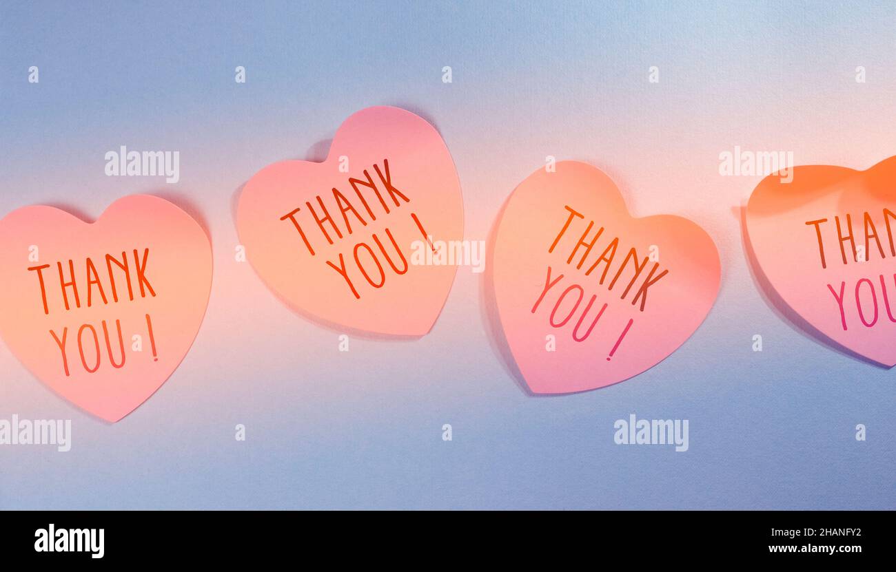 Close up of Thank You Word , Thanks Concept Idea Stock Photo - Alamy