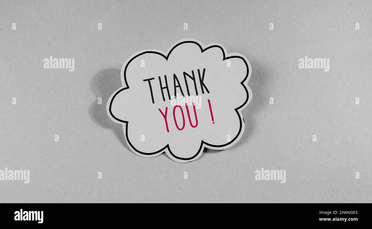 Close up of Thank You Word , Thanks Concept Idea Stock Photo - Alamy