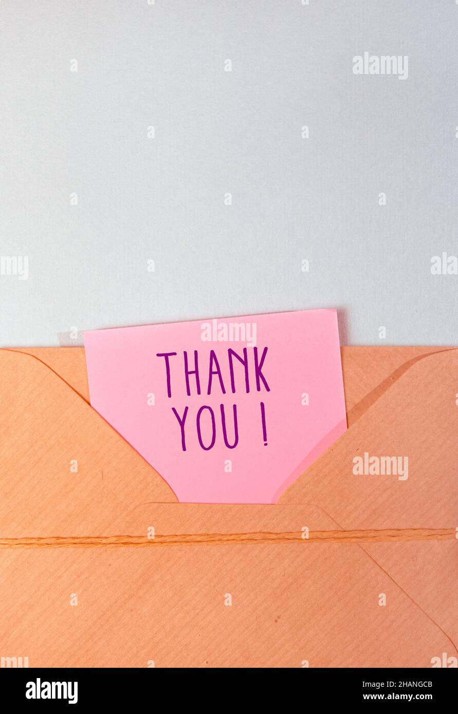 Close up of Thank You Word , Thanks Concept Idea Stock Photo - Alamy