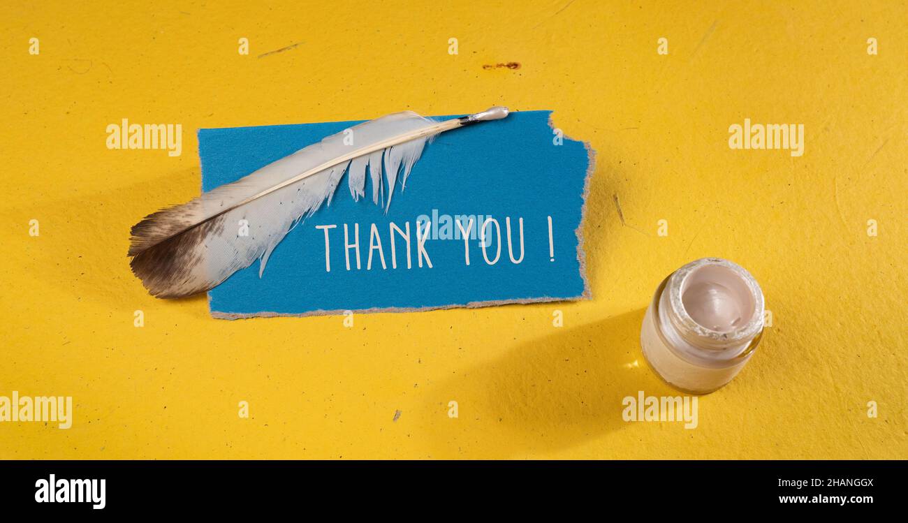 Close up of Thank You Word , Thanks Concept Idea Stock Photo - Alamy