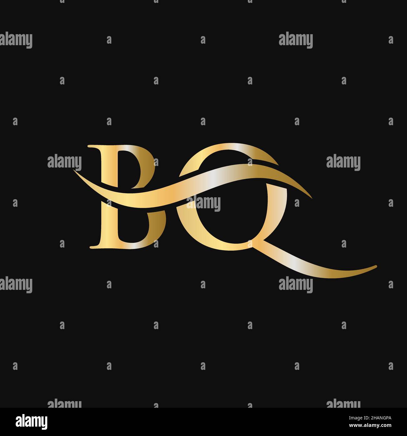 Letter BQ Logo Sign Design Template. BQ, B Q Letter Logo Modern, Flat ...