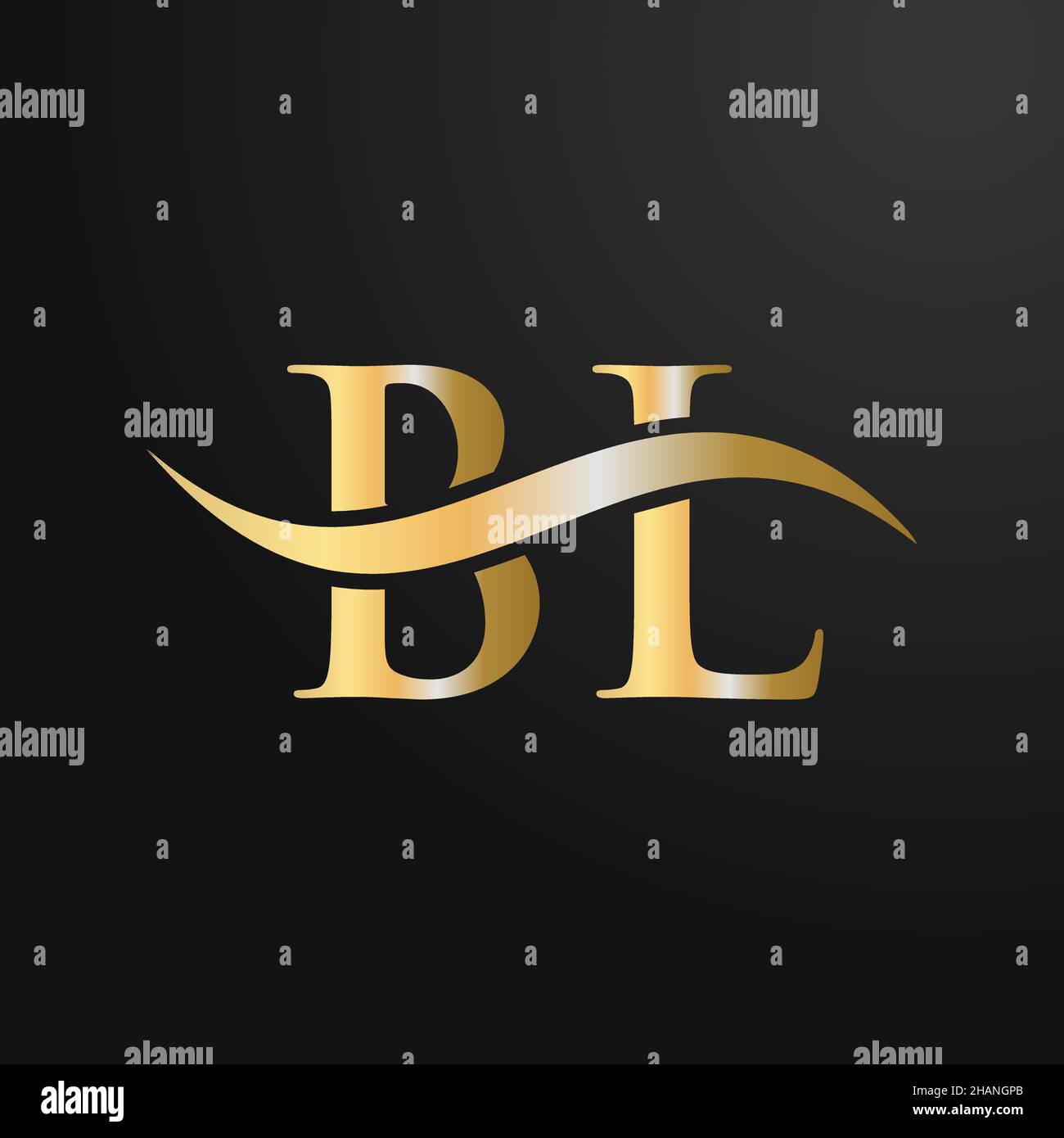Letter BL Logo Sign Design Template. BL, B L Letter Logo Modern, Flat, Minimalist, Business, Company Template Stock Vector