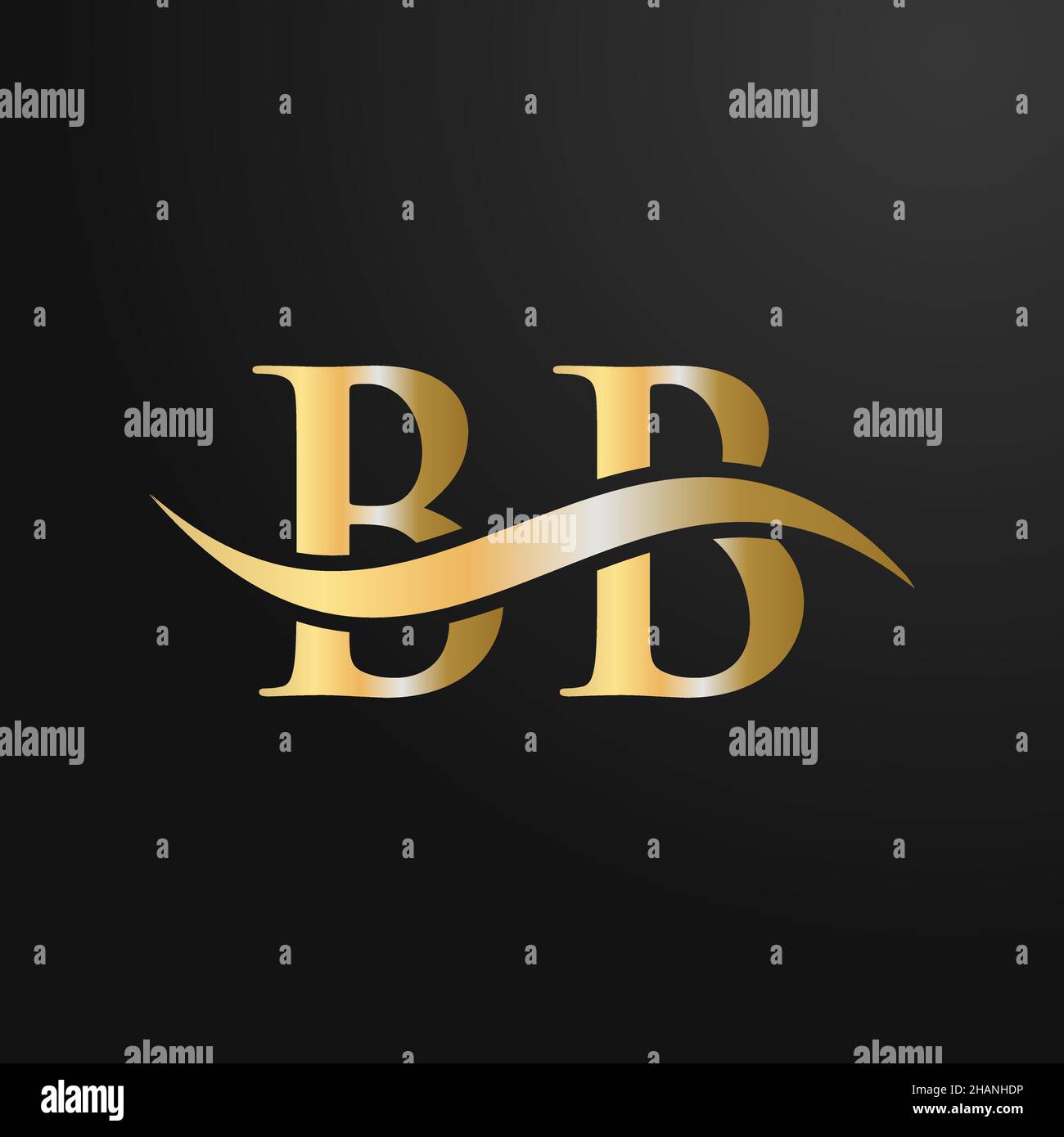 Letter BB Logo Sign Design Template. BB, B B Letter Logo Modern, Flat, Minimalist, Business, Company Template Stock Vector