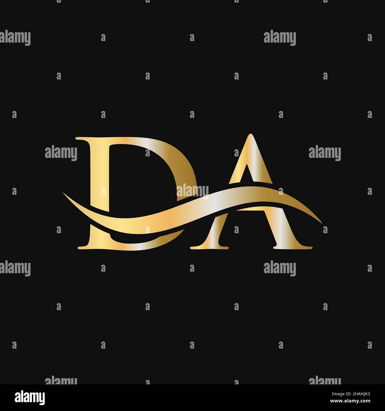 Letter DA Logo Design Template. DA, D A Letter Logo Modern, Flat ...