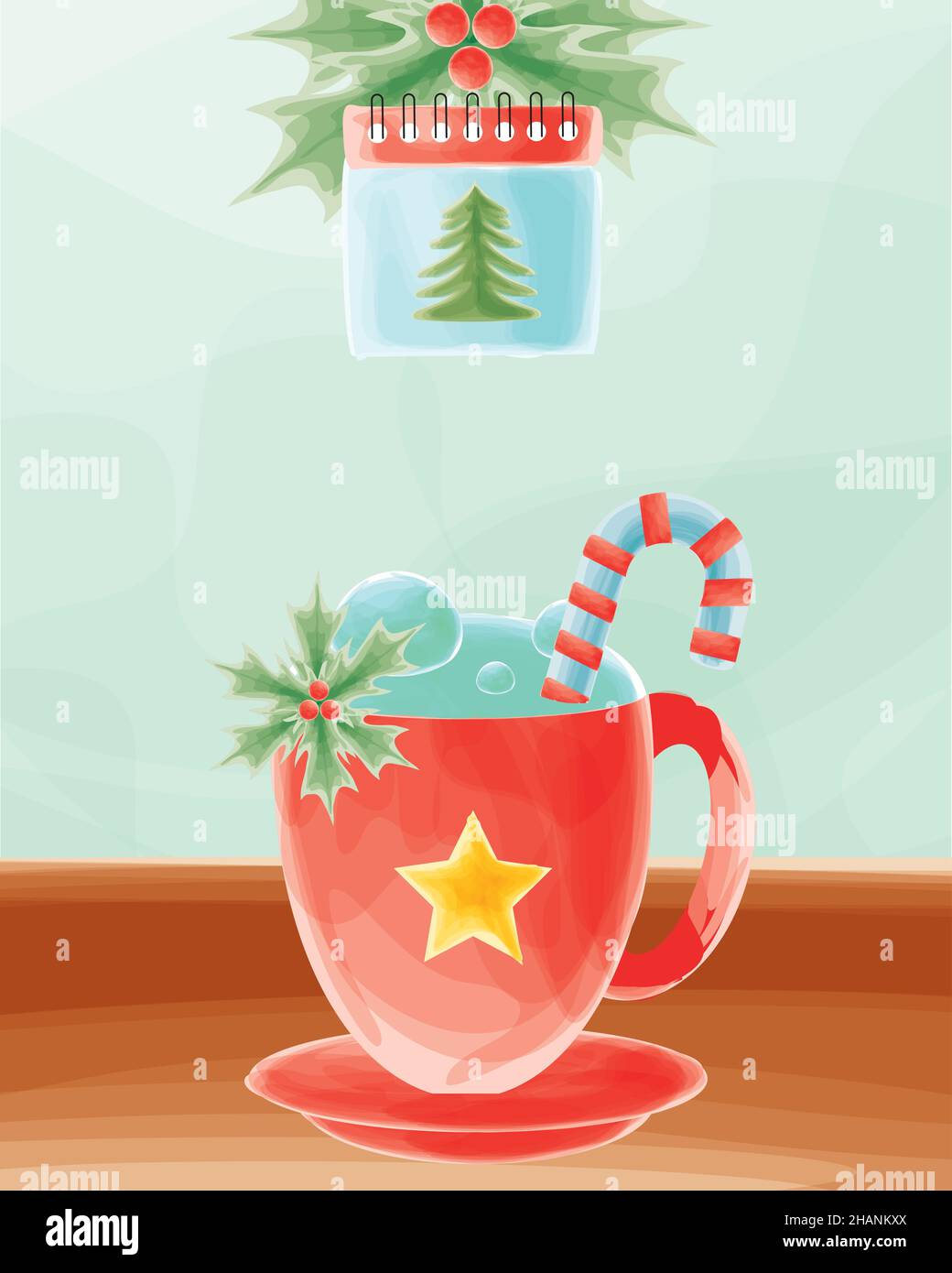christmas chocolate and calendar Stock Vector Image & Art - Alamy
