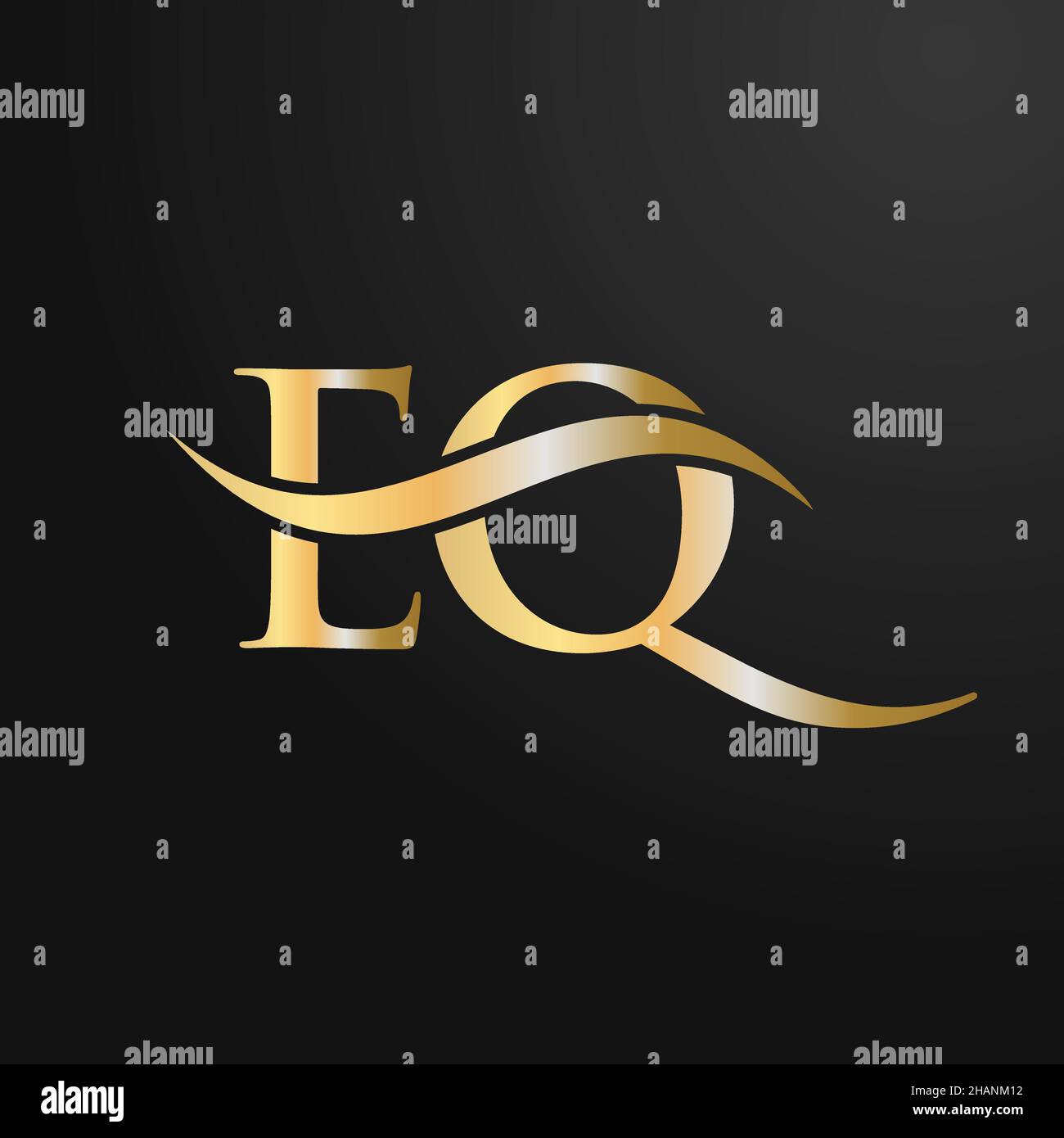 Letter EQ Logo Design Template. EQ, E Q Letter Logo Modern, Flat ...