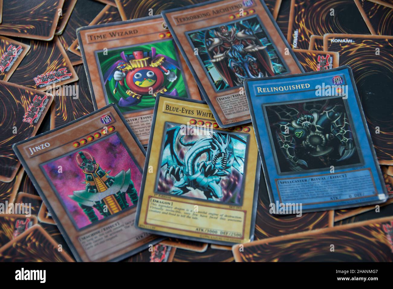 RHEINBACH, GERMANY 03 February 2021, A large old and rare collection of the Yugioh card game Stock Photo