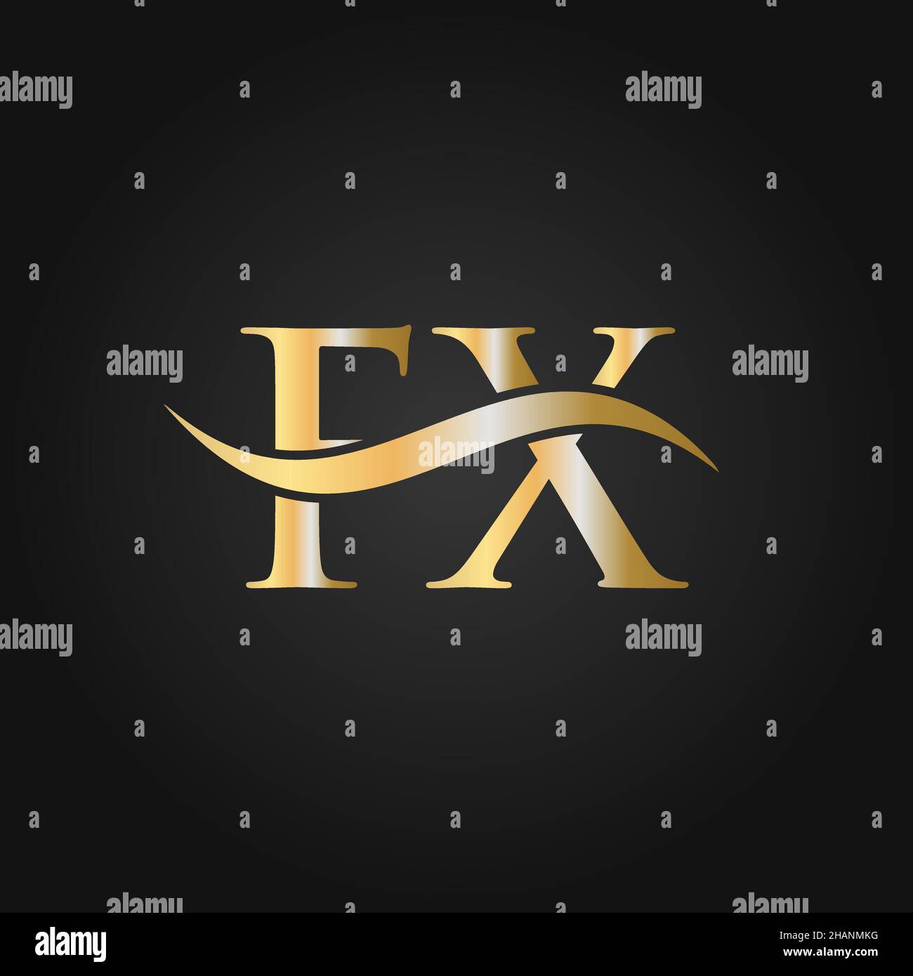 FX F X Letter Logo Design with Swoosh and Black Lines. Modern Creative  zebra lines Letters Vector Logo Stock Vector Image & Art - Alamy