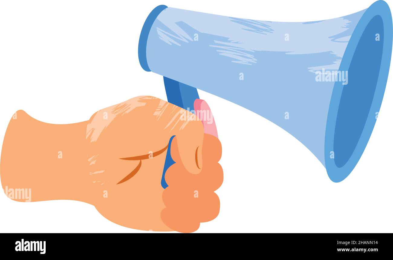 hand with megaphone Stock Vector Image & Art - Alamy