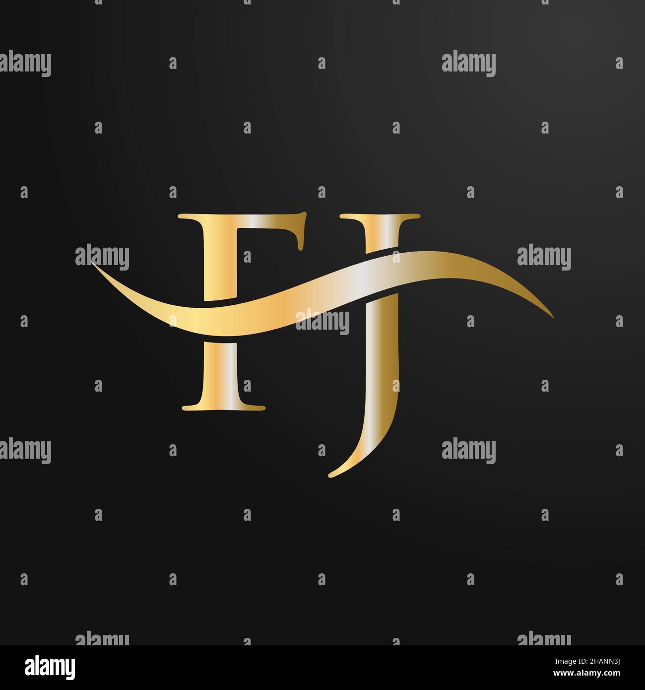 Letter FJ Logo Design Template. FJ, F J Letter Logo Modern, Flat ...