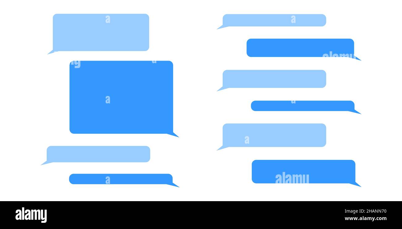 Message bubbles set. Empty chat frames templates isolated on white ...