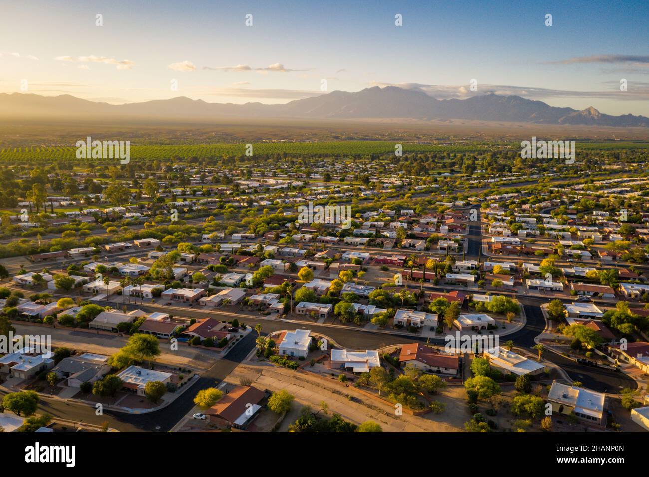 Upper middle class real estate development in Arizona Stock Photo Alamy