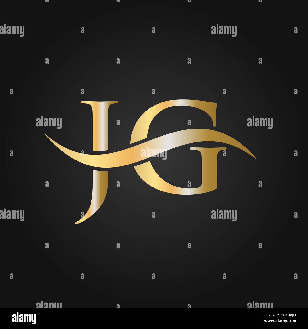 Letter JG Logo Design Template. JG, J G Letter Logo Modern, Flat