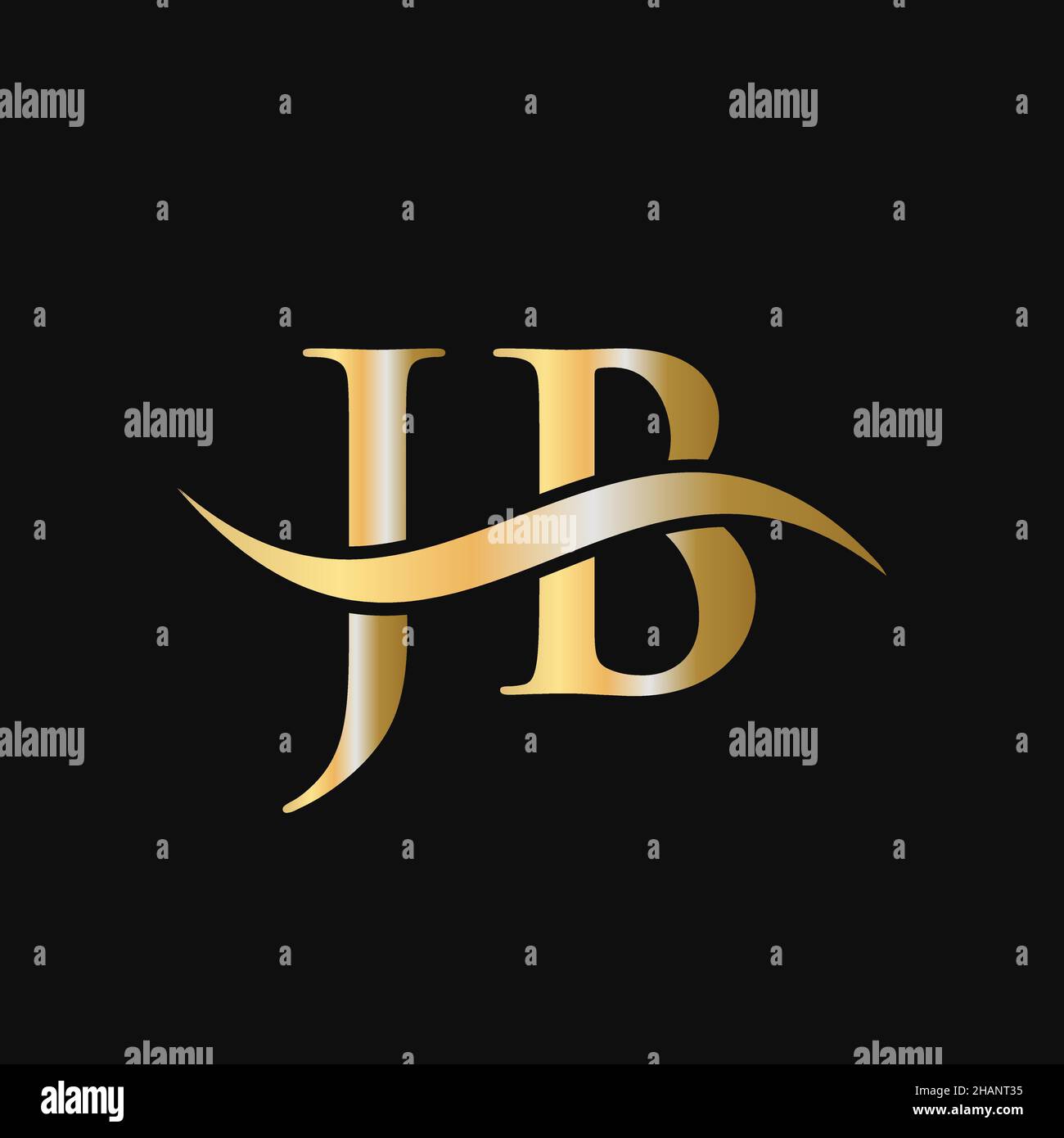 Letter JB Logo Design Template. JB, J B Letter Logo Modern, Flat