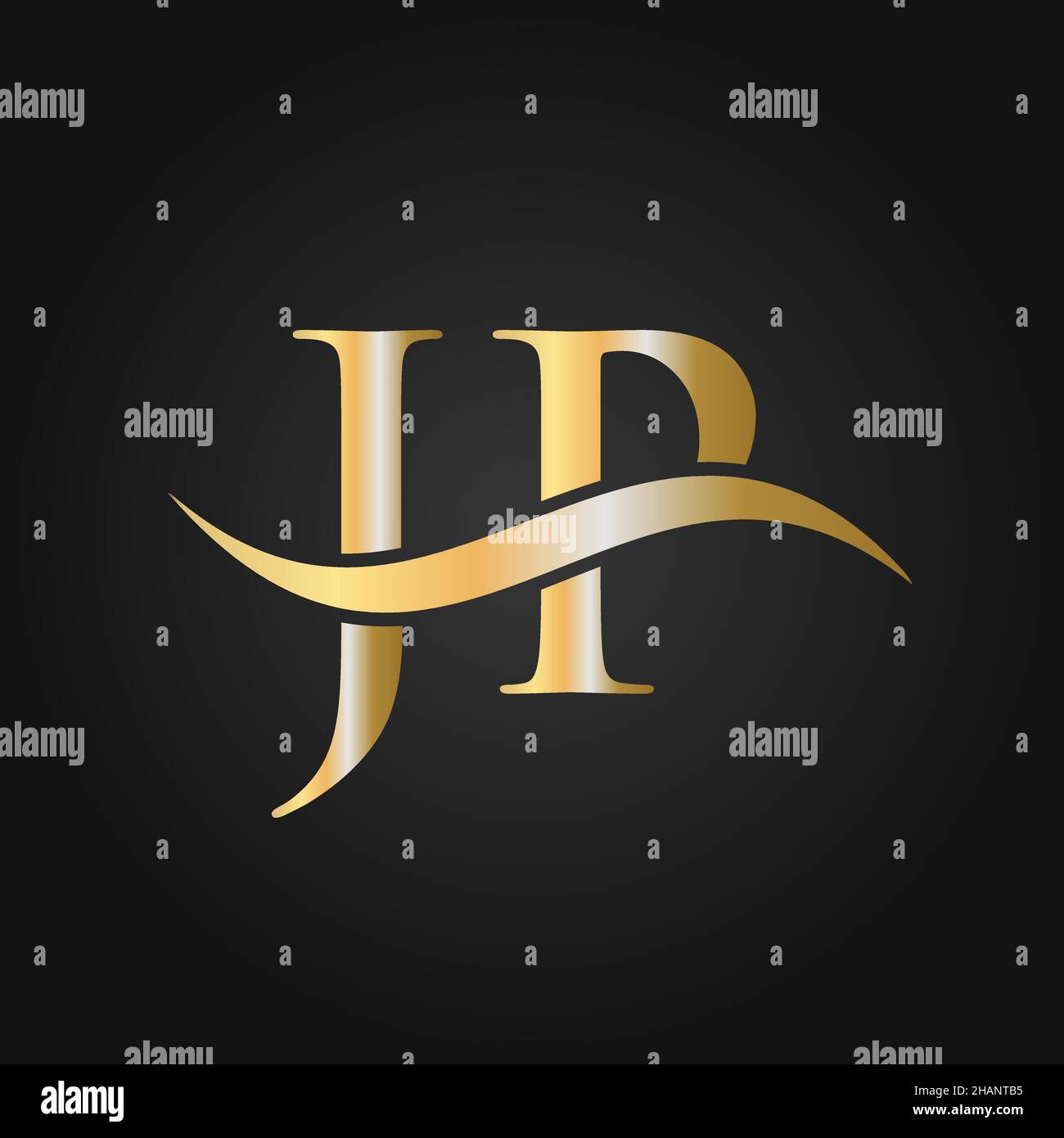 Letter JP Logo Design Template. JP, J P Letter Logo Modern, Flat