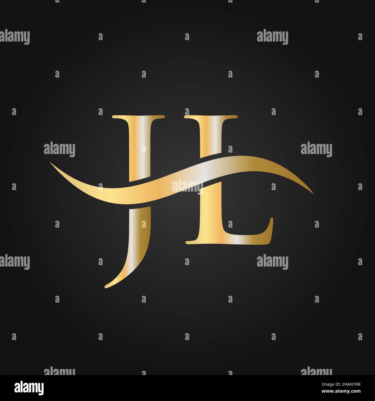 Letter JL Logo Design Template. JL, J L Letter Logo Modern, Flat, Minimalist, Business, Company Sign Stock Vector