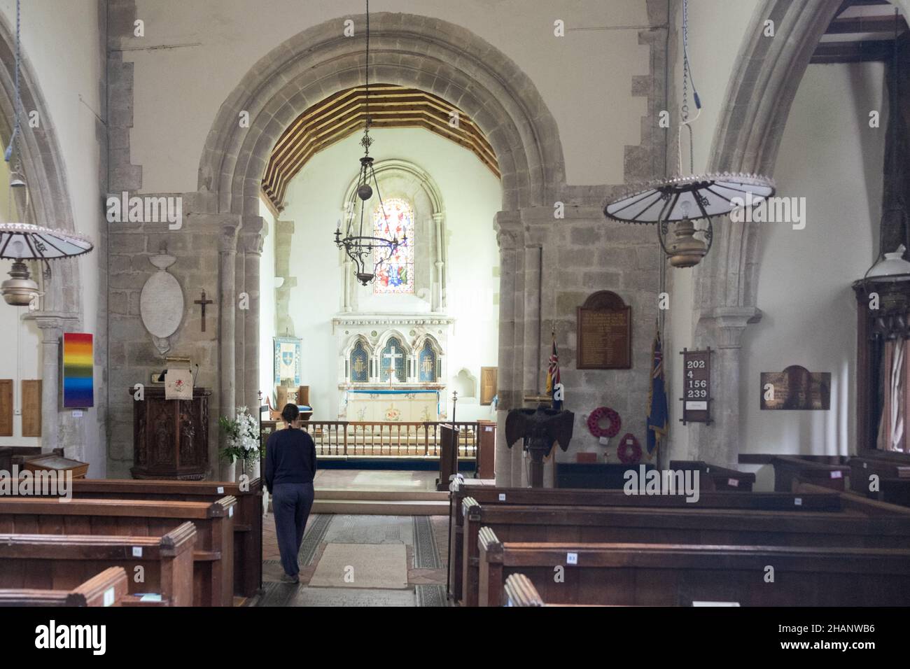 Ancient,old,Saxon,church,with,early Norman chancel arch,Church of St