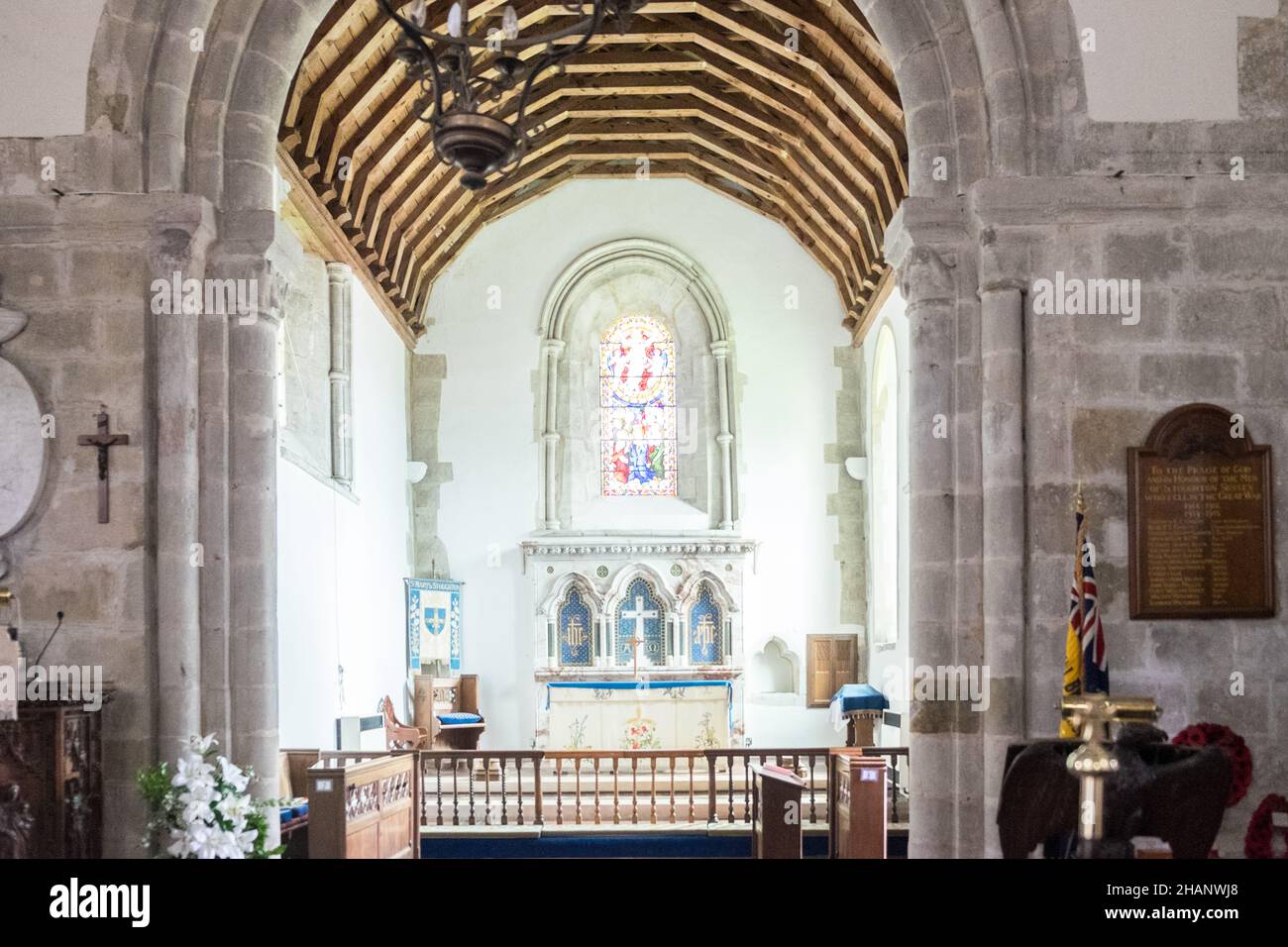 Ancient,old,Saxon,church,with,early Norman chancel arch,Church of St