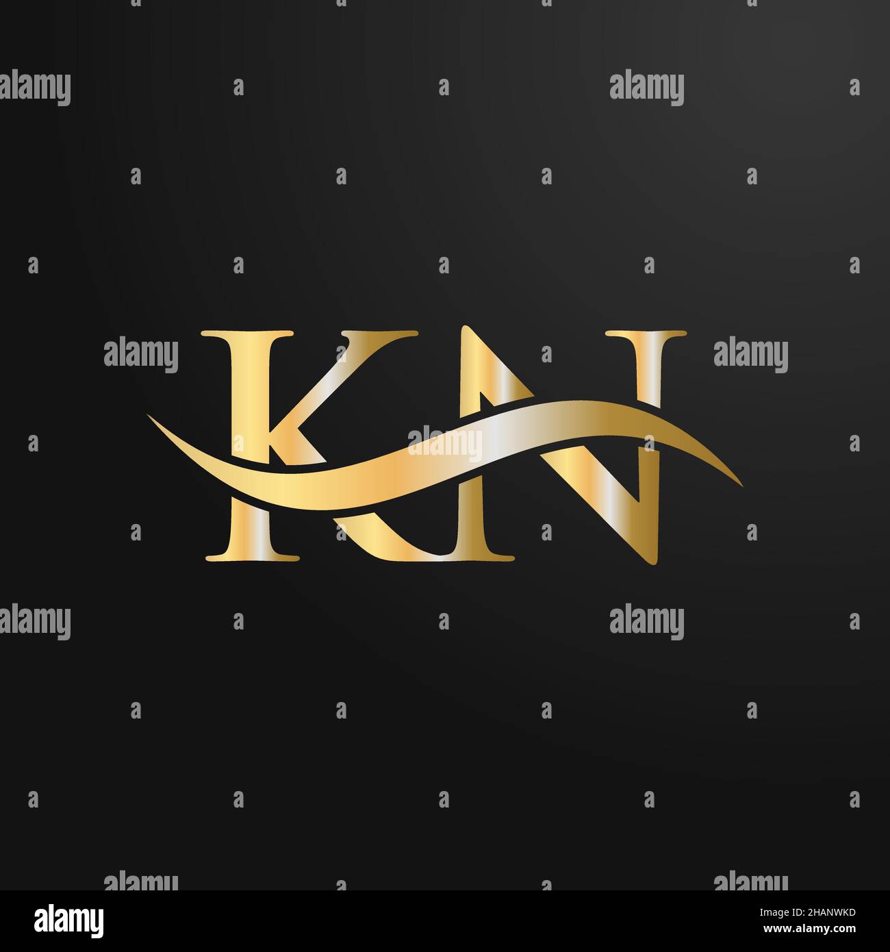 Premium Vector | Kn logo vector