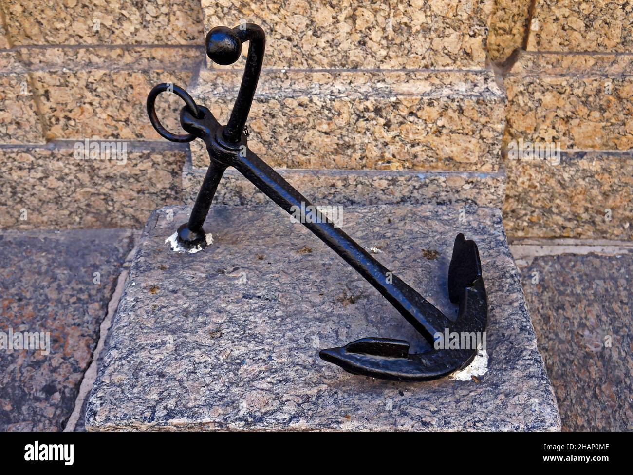 Black anchor, navy symbol, Rio Stock Photo