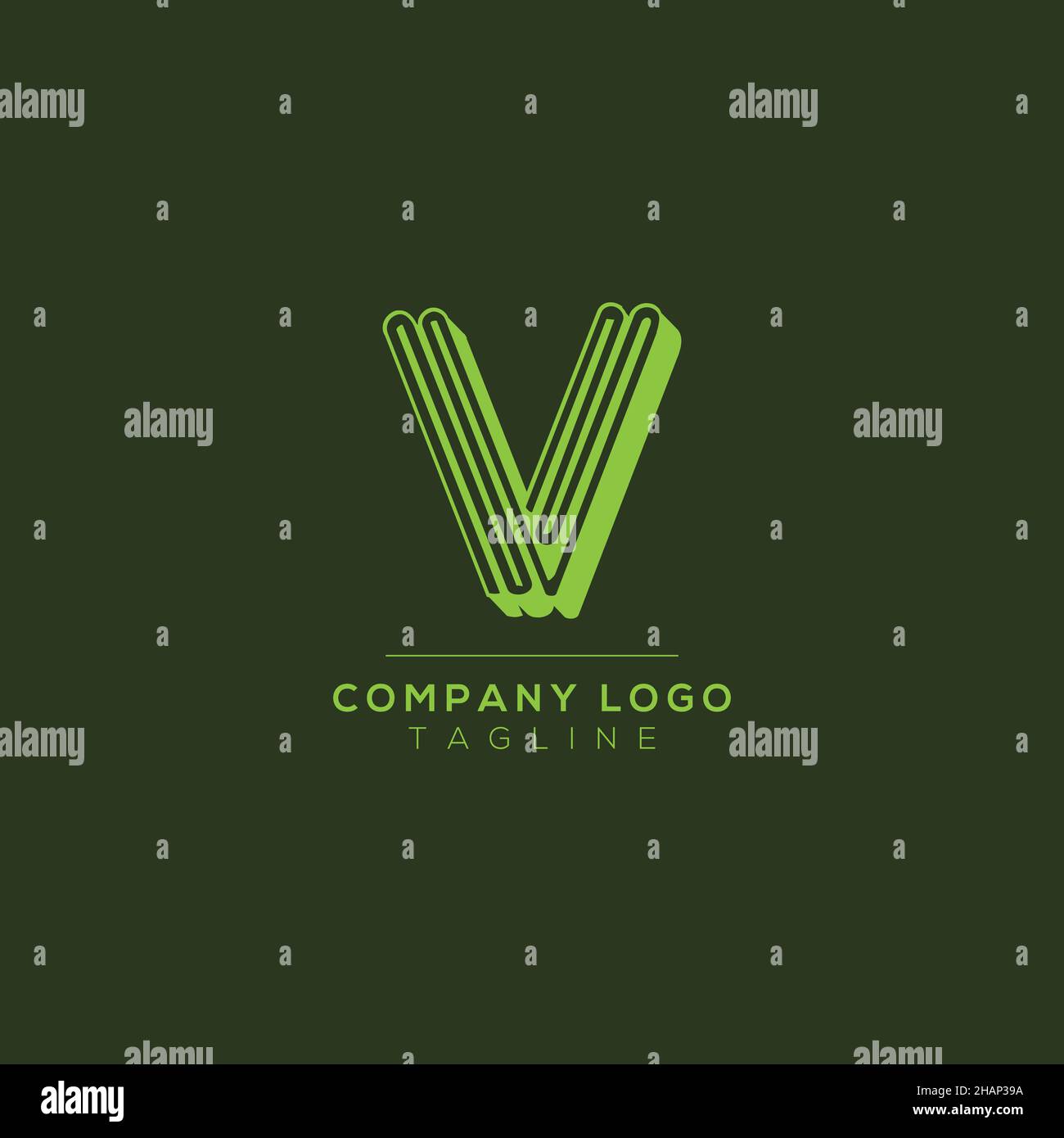 Abstract letter V logo design. Creative, Premium Minimal emblem design ...