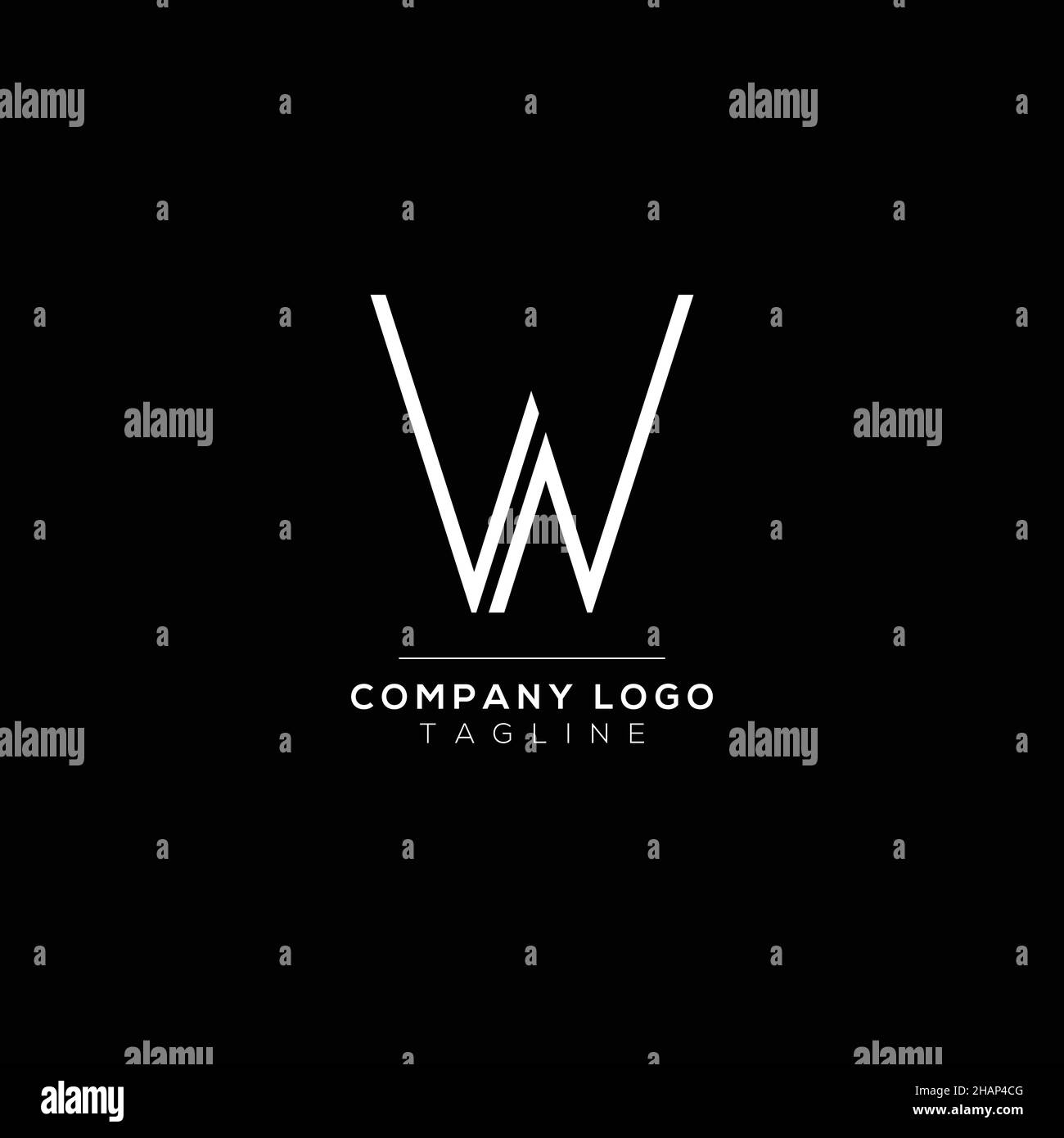 Abstract letter W logo design. Creative, Premium Minimal emblem design ...