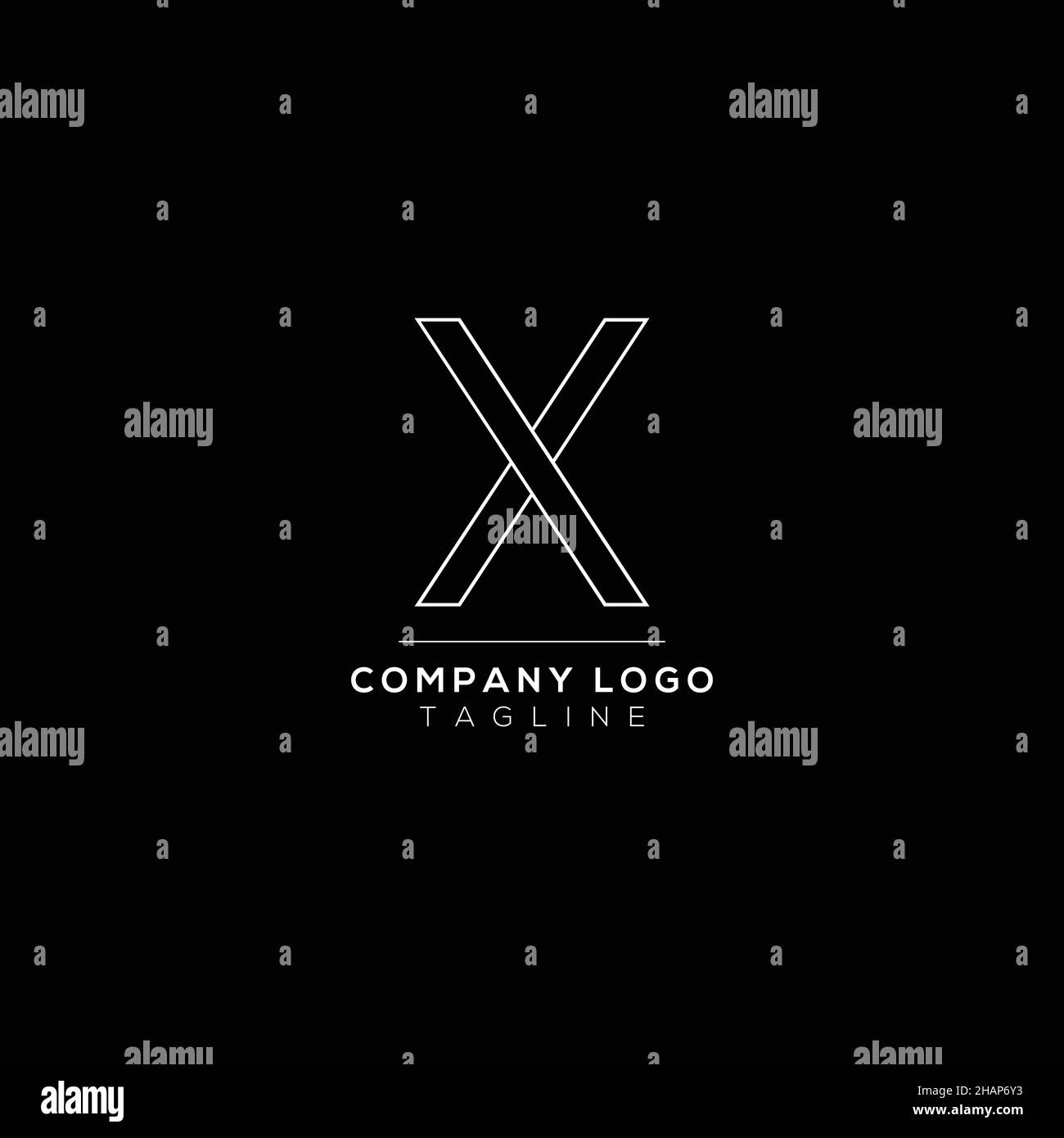 Abstract letter X logo design. Creative, Premium Minimal emblem design template. Graphic Alphabet Symbol for Corporate. Stock Vector