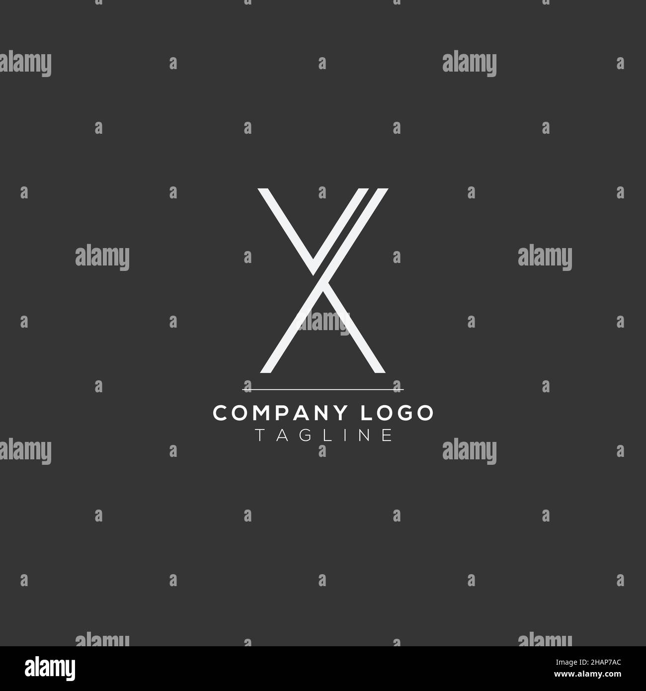 Abstract letter X logo design. Creative, Premium Minimal emblem design template. Graphic Alphabet Symbol for Corporate. Stock Vector