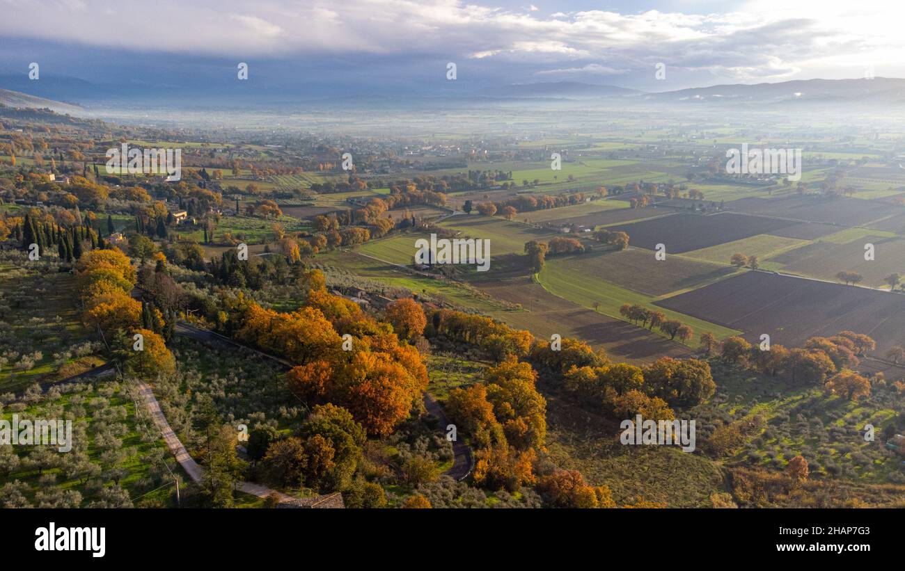 Countryside around Assisi, Umbria, Italy Stock Photo