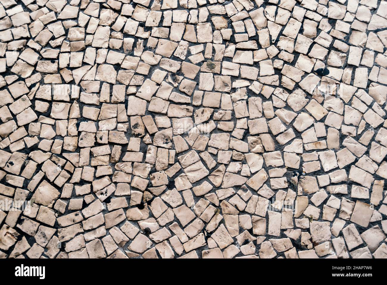 detailed cobblestone pavement background from Funchal city, Portugal