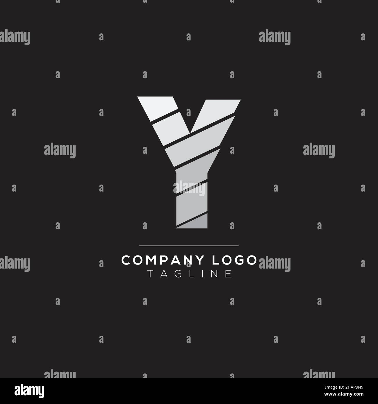 Abstract letter Y logo design. Creative, Premium Minimal emblem design ...