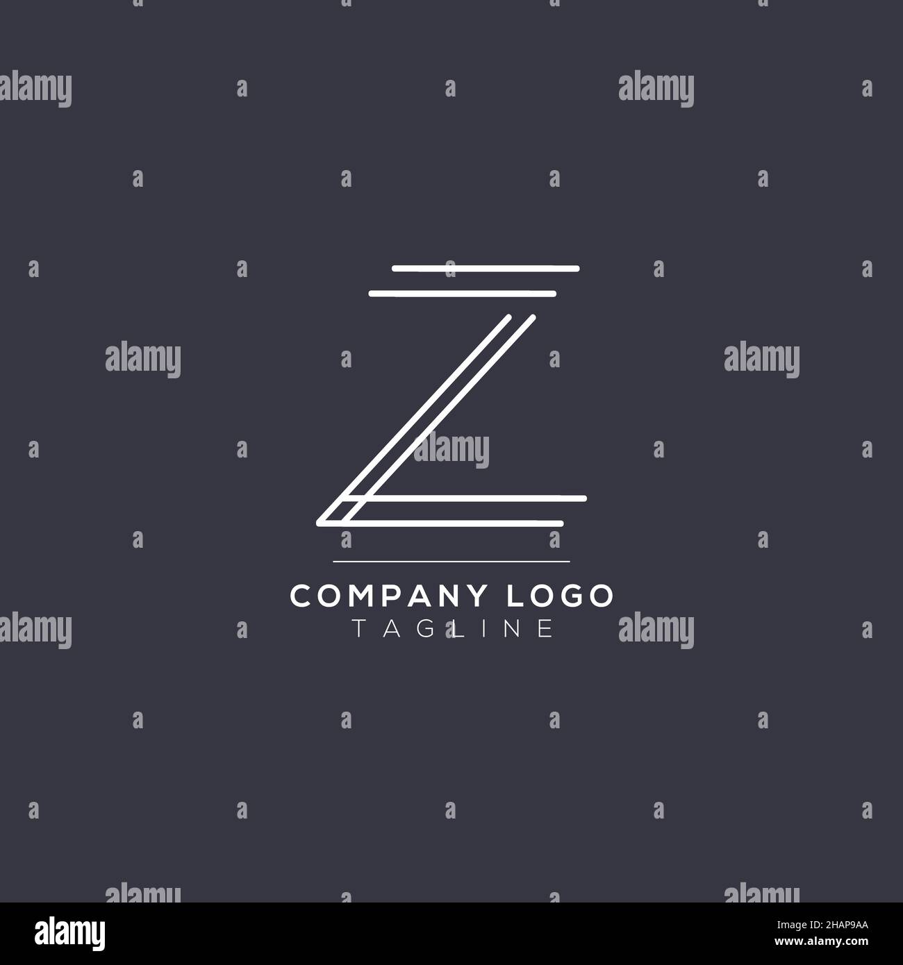 Abstract letter Z logo design. Creative, Premium Minimal emblem design template. Graphic Alphabet Symbol for Corporate. Stock Vector
