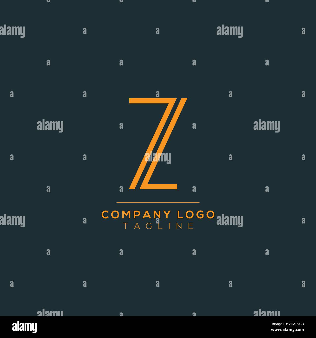 Abstract letter Z logo design. Creative, Premium Minimal emblem design template. Graphic Alphabet Symbol for Corporate. Stock Vector