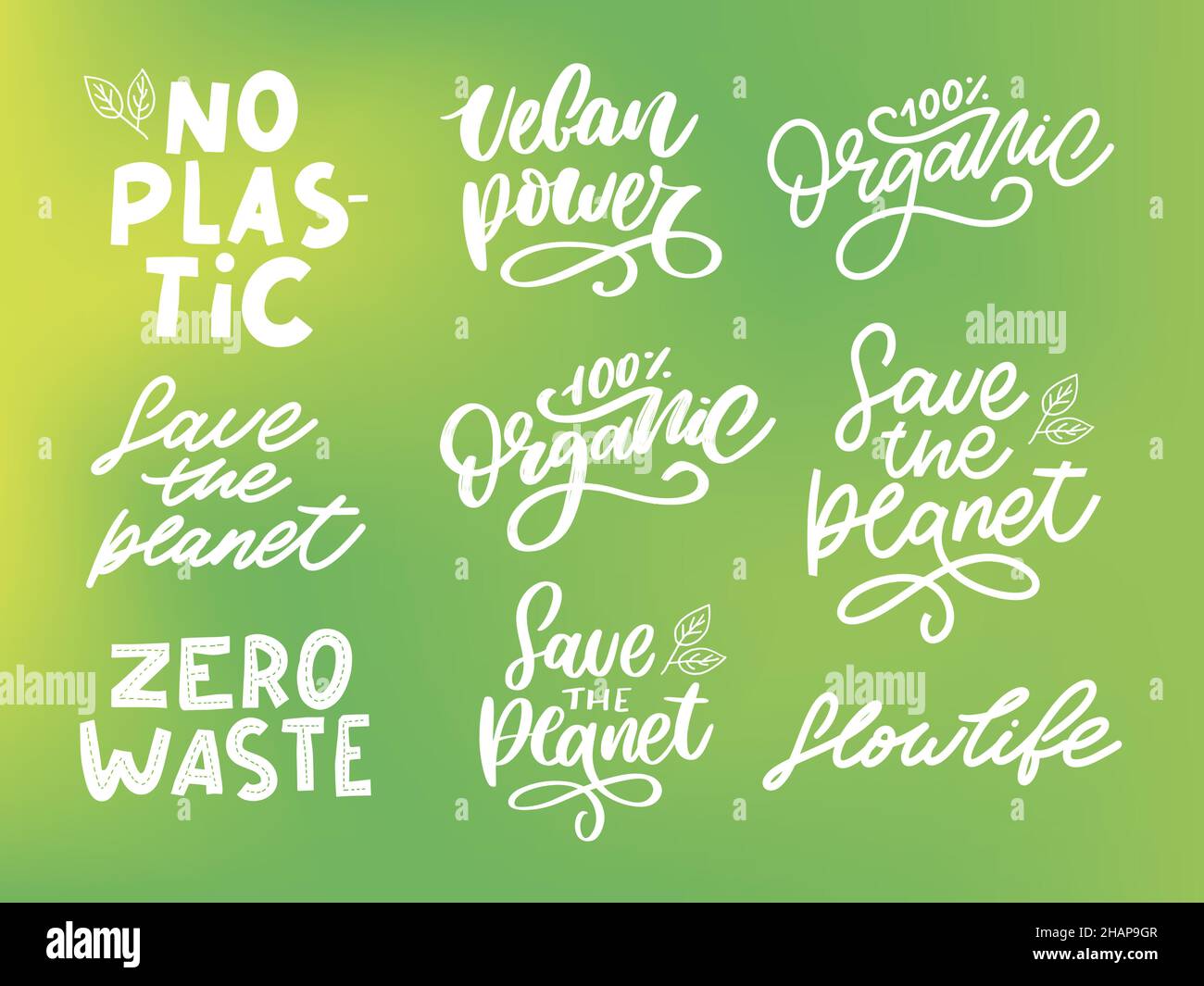Slogan Lettering Environment 100 Natural Vector Lettering Stamp Illustration slogan calligraphy ...
