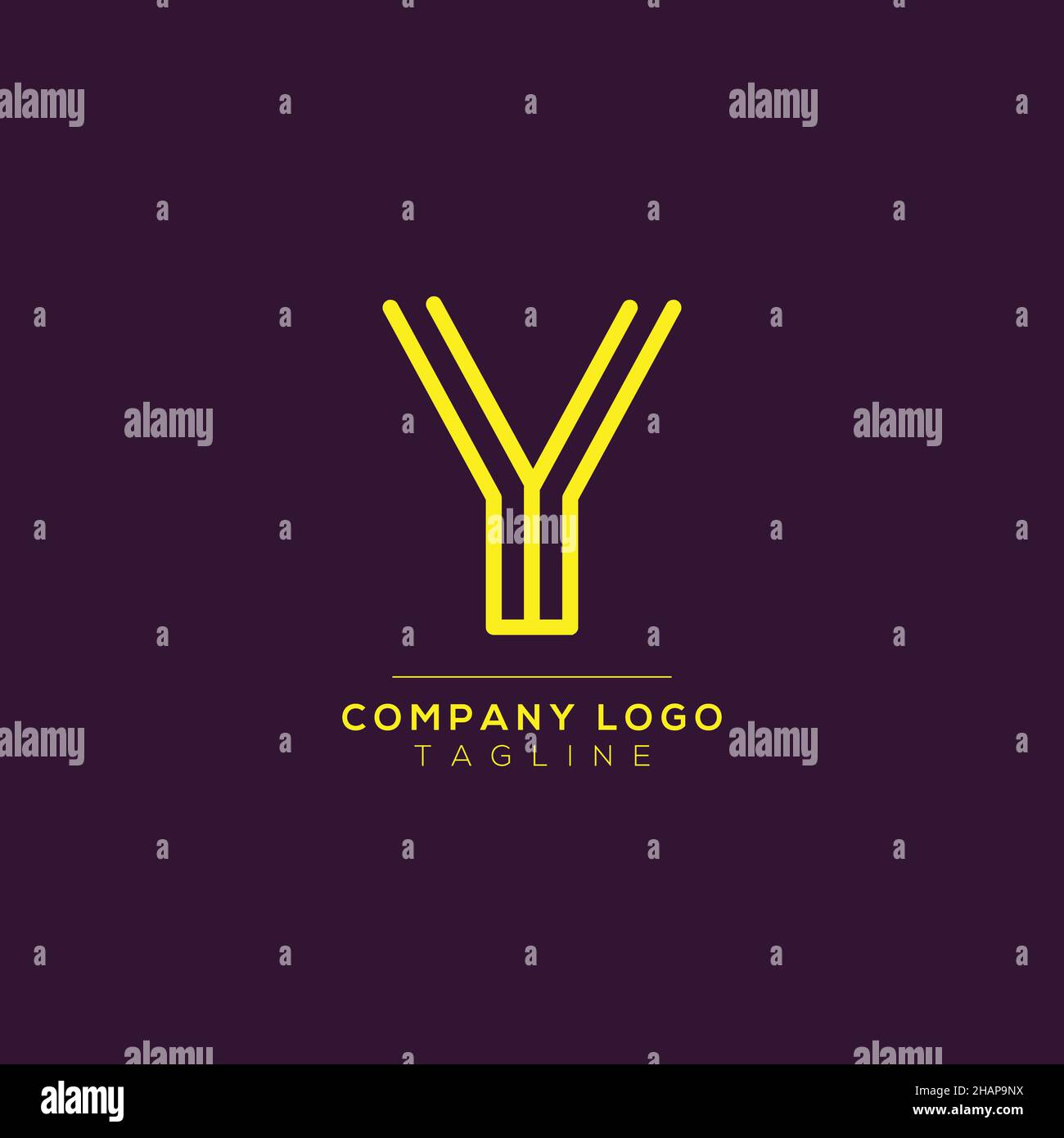 Abstract letter Y logo design. Creative, Premium Minimal emblem design