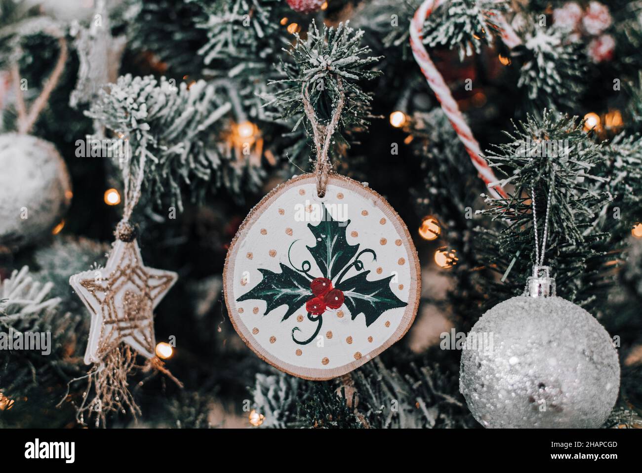 Hand Painted Wood Christmas Ornaments