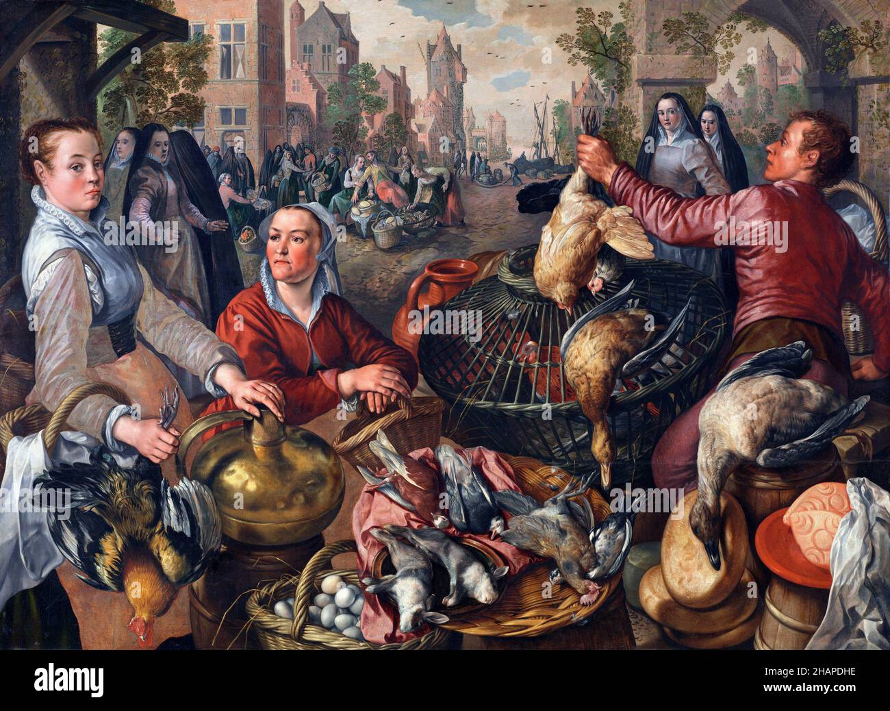 Four Elements: Air by Joachim Beuckelaer (c. 1533-c. 1570/4), oil on canvas, 1569 Stock Photo