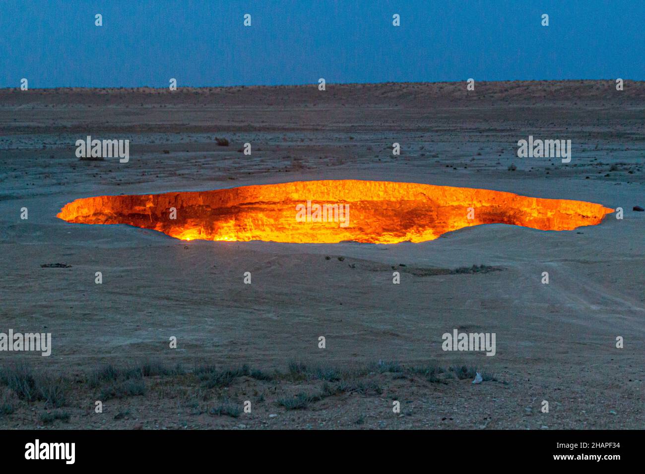 Darvaza Derweze gas crater Door to Hell or Gates of Hell in