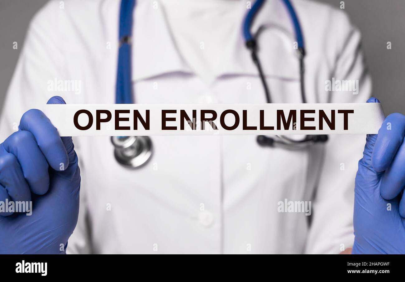 Open enrollment. Medical coverage, health insurance concept Stock Photo Alamy