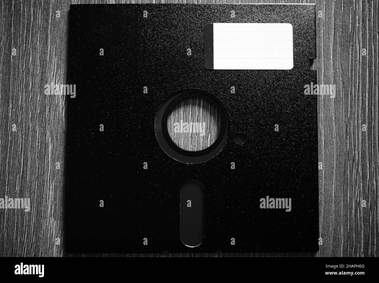 Floppy disc 5.25 inch vintage computer storage background Stock Photo