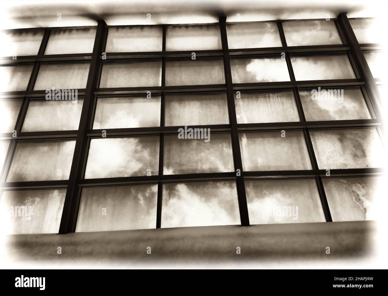 Vintage windows illustration background Stock Photo - Alamy