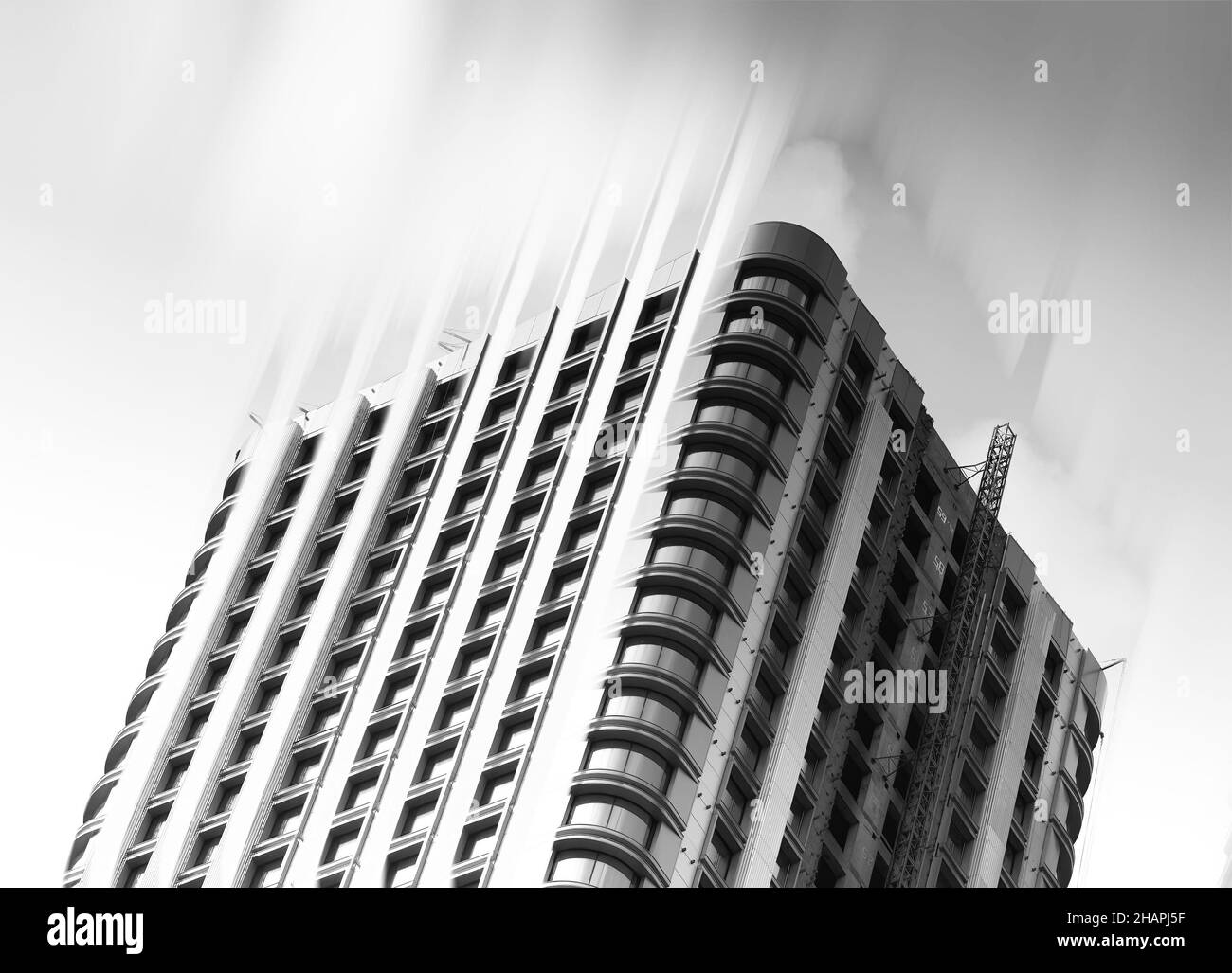 Abstract black & white skyscraper background Stock Photo - Alamy